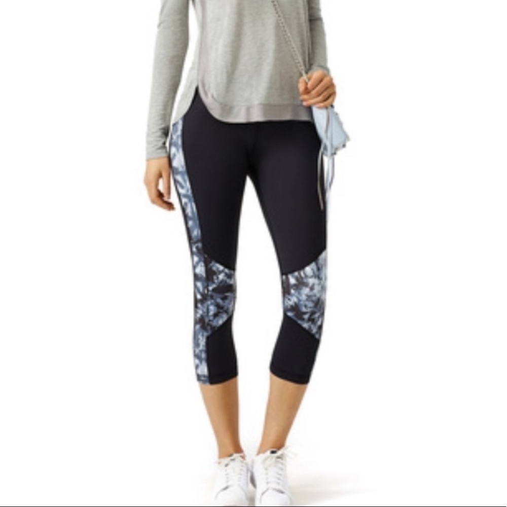 ALALA Blocked Cropped Leggings Black Palm Shadow M